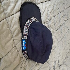 Kavu Navy Bucket Hat with Patterned Rope Trim